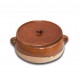 Cazuela de barro con tapa para hornos de leña